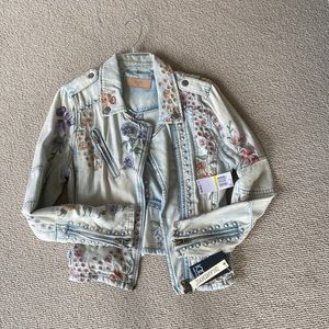 NWT Blank NYC embellished jean jacket size M